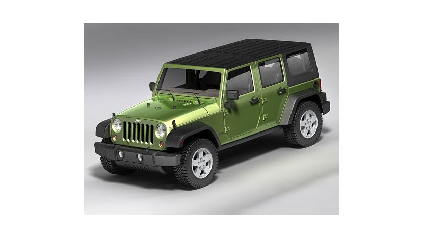 Jeep Wrangler Unlimited 2008 3D Model