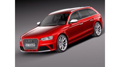 Audi RS4 2013 Avant 3D Model