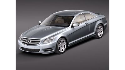 Mercedes CL 2011 Luxury Coupe 3D Model
