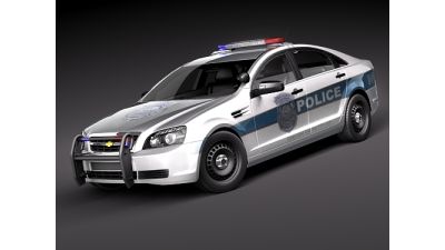 Chevrolet Caprice Impala Police Patrol Car 3D Model