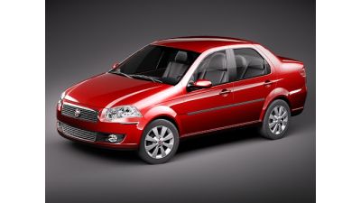 Fiat Siena - Palio sedan 2009 3D Model