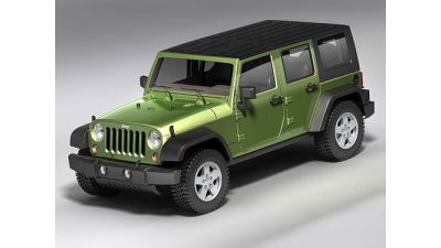 Jeep Wrangler Unlimited 2009 mid-poly 3D Model