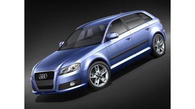 Audi A3 2009 Sportback 3D Model