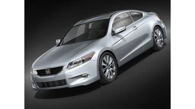 Honda Accord Coupe 2009 mid-poly 3D Model