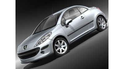 Peugeot 207 CC Sports Car 3D Model