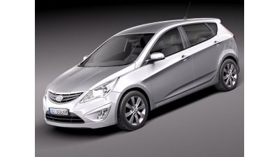 Hyundai Verna Accent 2012 Hatchback 3D Model