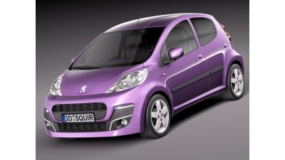 Peugeot 107 Hatchback 2013 3D Model