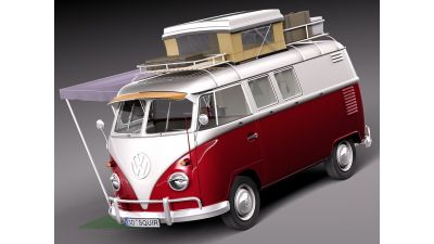Volkswagen Camper Van 1950 Open