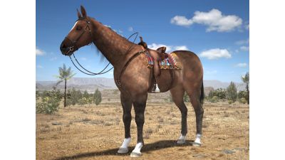 Cowboy Horse with saddle