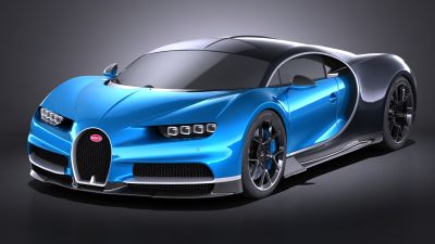 Bugatti Chiron 2017 without interior