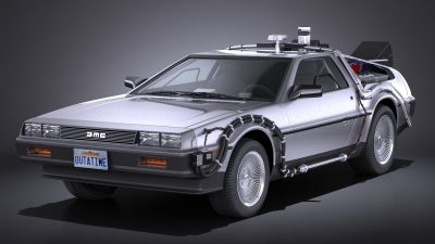 DeLorean DMC-12 Back To The Future episode 1 VRAY
