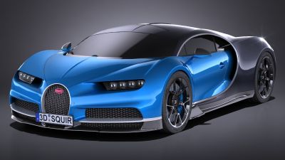 LowPoly Bugatti Chiron 2017