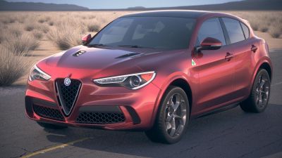 Alfa Romeo Stelvio Quadrifoglio 2018 desert studio