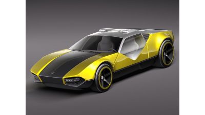 Hot Wheels LaFasta Futuristic Concept Car 3D Model