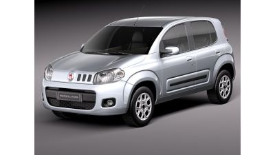 Fiat Uno 2011 3D Model