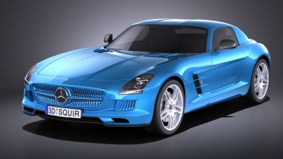 Mercedes SLS AMG Coupe Electric Drive 2015 VRAY