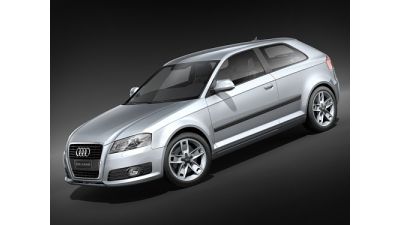 Audi A3 2009 3door 3D Model