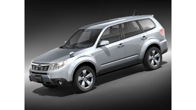 Subaru Forester 2009 mid-poly SUV 3D Model