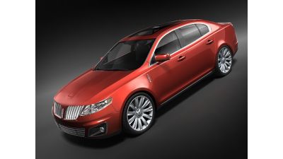 Lincoln MKS 2008 mid-poly 3D Model