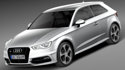Audi A3 2013 S Line 3D Model