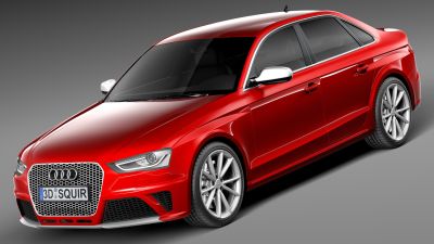 Audi RS4 2013 sedan 3D Model