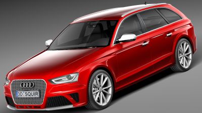 Audi RS4 2013 Avant 3D Model