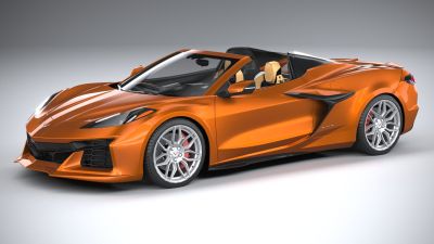 Chevrolet Corvette C8 Z06 Convertible 2023 lowpoly