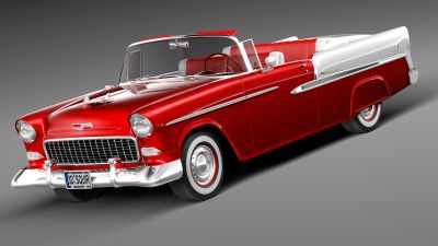 Chevrolet Bel Air Convertible 1955 3D Model