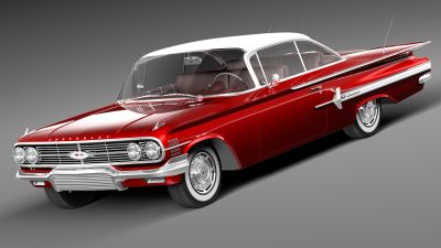 Chevrolet Impala 1960 coupe 3D Model