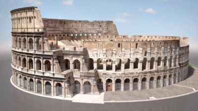Roman Colosseum Ruins High detail
