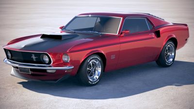 LowPoly Ford Mustang Boss 429 1969