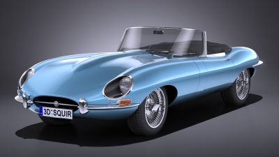 LowPoly Jaguar E-type 1962