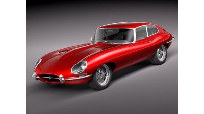 Jaguar E-type 1962 sport coupe 3D Model