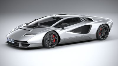 Lamborghini Countach LPI 800-4 2022 lowpoly