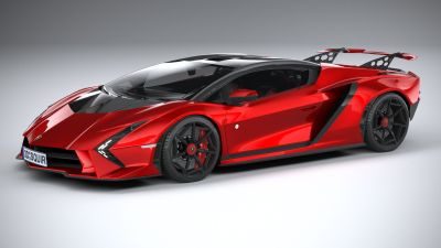 Lamborghini Invencible 2023 LowPoly