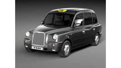 London Black Taxi Cab TX4 3D Model