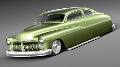 Mercury Coupe 1950 Led Sled Custom 3D Model