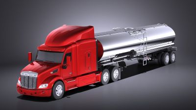 Peterbilt 579 Semi Truck Tanker 2017 VRAY