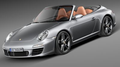 Porsche 911 - 997 Cabrio 2011 3D Model