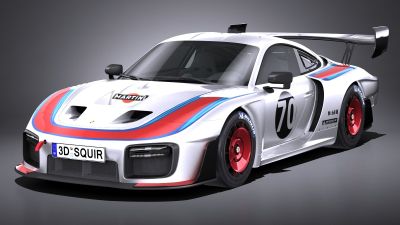 LowPoly Porsche 935 2019 Moby Dick