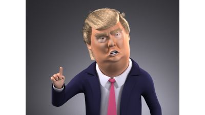 Donald Trump Cartoon rigged for 3dsmax