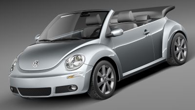 Volkswagen Beetle 2005 - 2011 convertible 3D Model