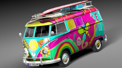 Volkswagen Camper Van 1950 Hippy