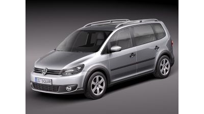 Volkswagen Cross Touran Minivan 3D Model