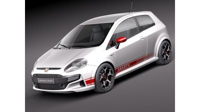 Fiat Punto Abarth 2011 3D Model