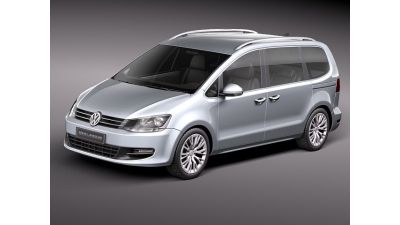 Volkswagen Sharan 2010 3D Model