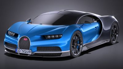 Bugatti Chiron 2017 LowPoly