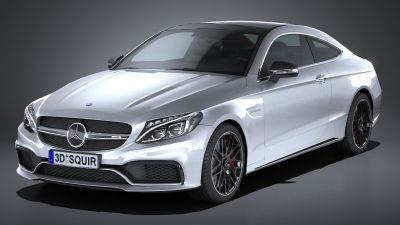Mercedes-Benz C63 AMG Coupe 2017 LowPoly