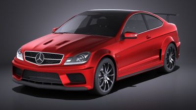 Mercedes-Benz C63 AMG Black 2014 VRAY