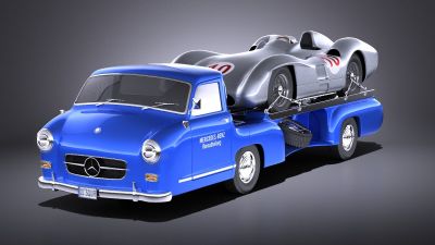 Mercedes-Benz Renntransporter Combo 1954 VRAY
